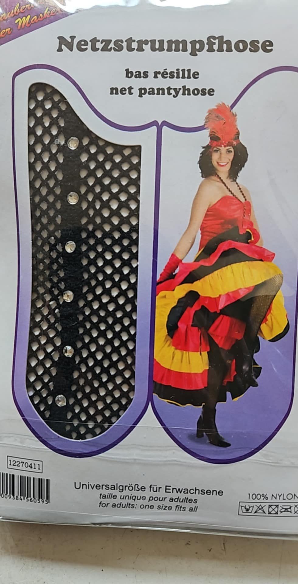 Fries Netzstrumpfhose Nylon Netzstrumpfhose Strumpfhose Schwarz Netz mit Strass Party Mit Strass Steinen