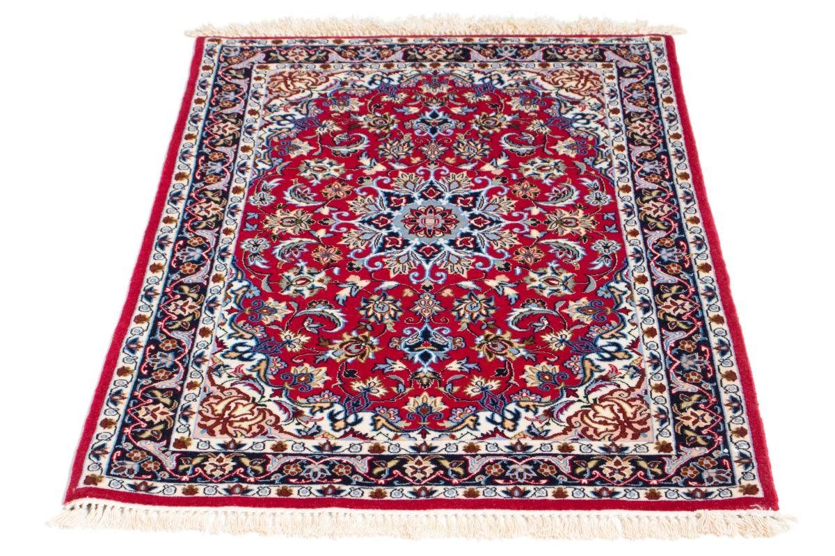6 Trading, Orientteppich Seidenkette Höhe: Isfahan Nain Orientteppich, Handgeknüpfter mm rechteckig, 70x102