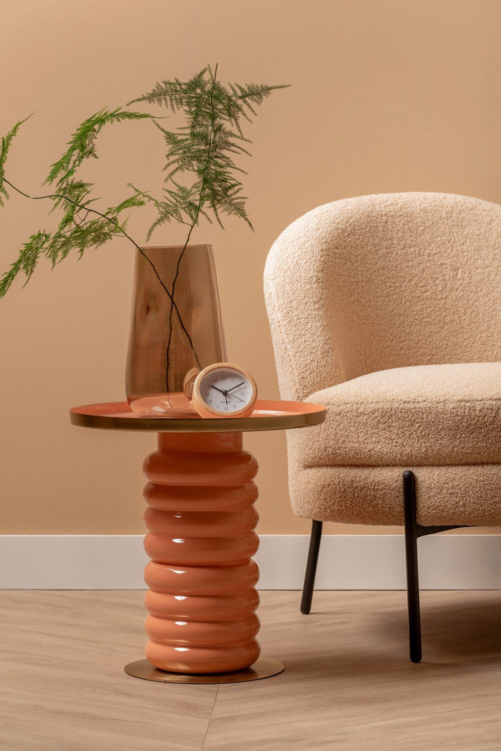 Karlsson Uhr Wecker mit Bambusgehäuse NEAT, Ø 10 cm