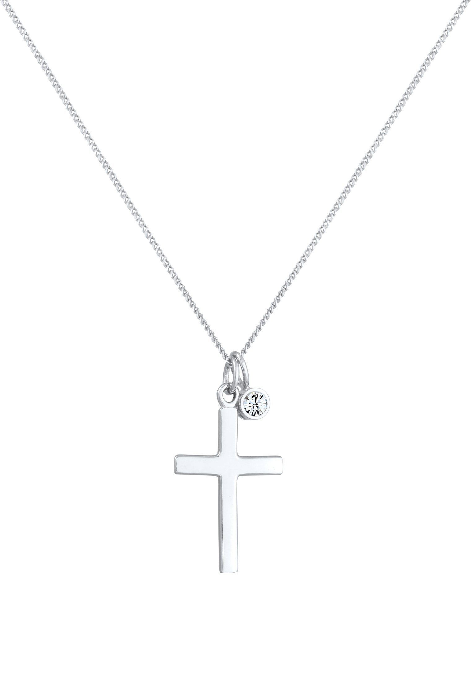 Elli Kette mit Anhänger Kreuz 925 Silber, mit Kristallen von Swarovski®, Kr günstig online kaufen