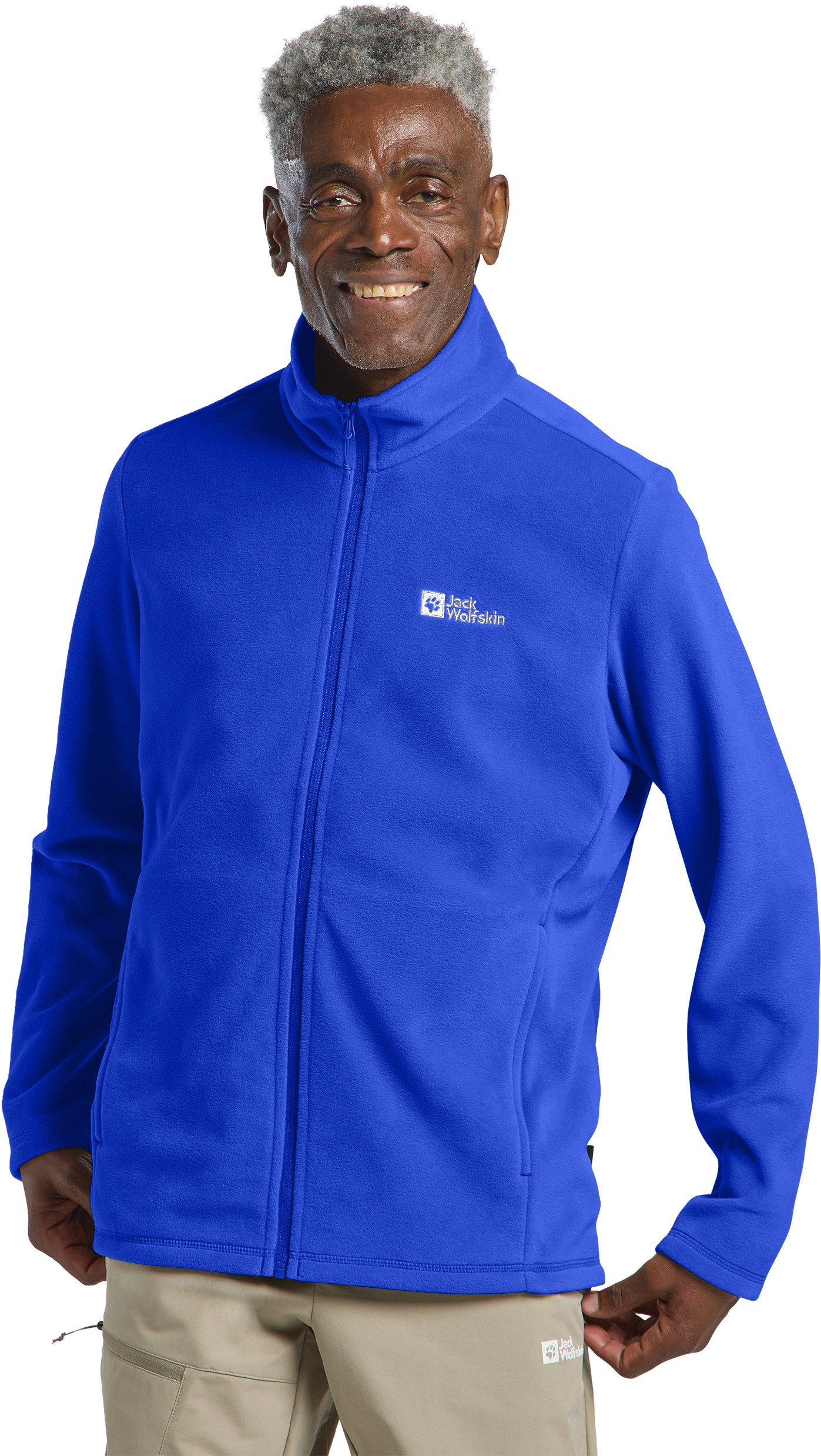 Jack Wolfskin Fleecejacke TAUNUS FZ M Windabweisend, atmungsaktiv, Übergangsjacke