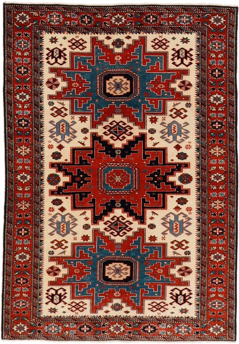 Orientteppich Kazak 122x175 Handgeknüpfter Orientteppich, Nain Trading, rechteckig, Höhe: 5 mm