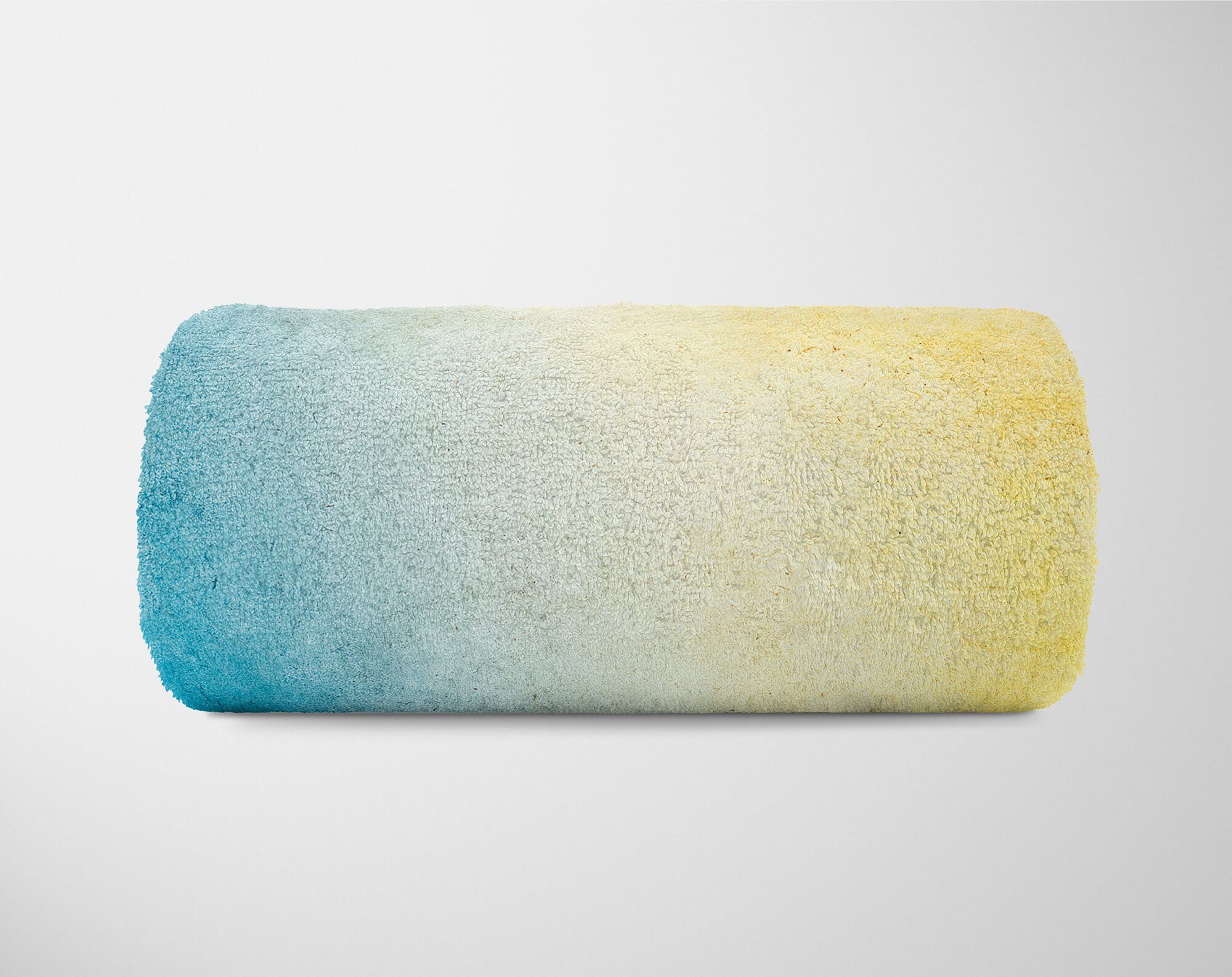 Gelb Farben Sc, (1-St), Baumwolle-Polyester-Mix Sinus Handtücher Abstrakt Strandhandtuch Art mit Handtuch Handtuch Kuscheldecke Saunatuch Fotomotiv Blau
