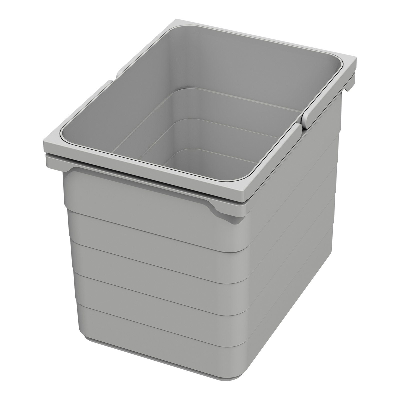 SO-TECH® Mülleimer eins2vier Abfallsammler Höhe: 250 mm, Volumen 15 Liter 306 x 230 mm alugrau 5078