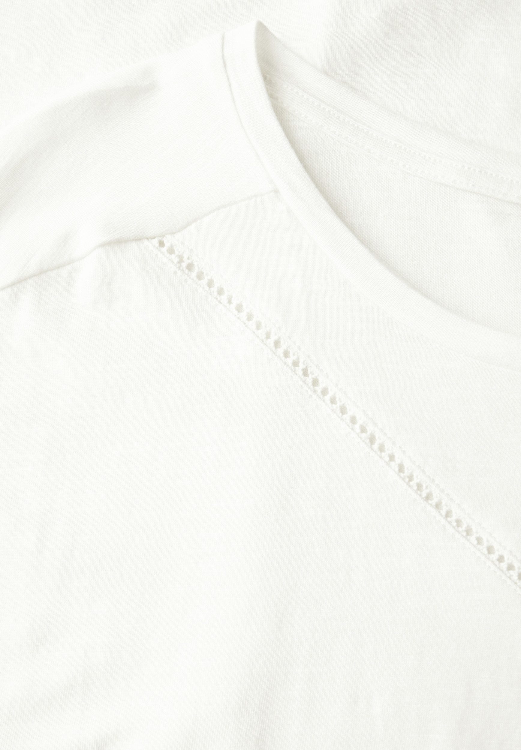 STREET ONE T-Shirt – Kurzarmshirt mit U-Boot-Ausschnitt und Dropped Shoulde günstig online kaufen