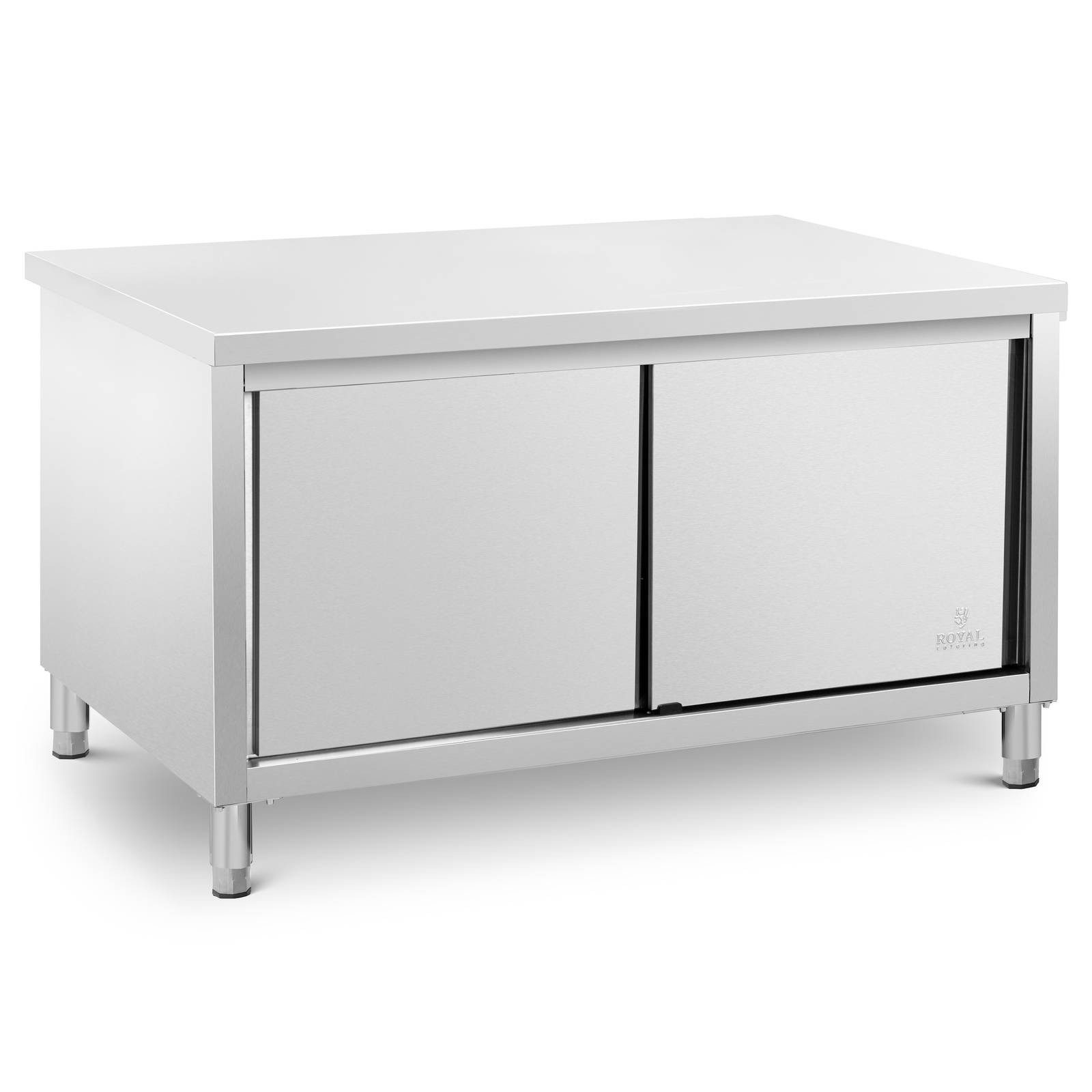 Royal Catering Arbeitstisch Edelstahl-Arbeitsschrank verstärkt 160 x 80 cm günstig online kaufen