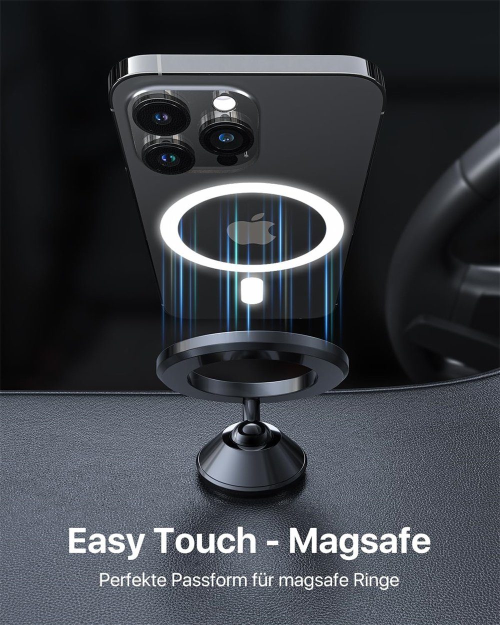 Uniquee Andobil 2024 Neu für MagSafe Autohalterung handyhalterung Auto  Magnet Handy-Halterung