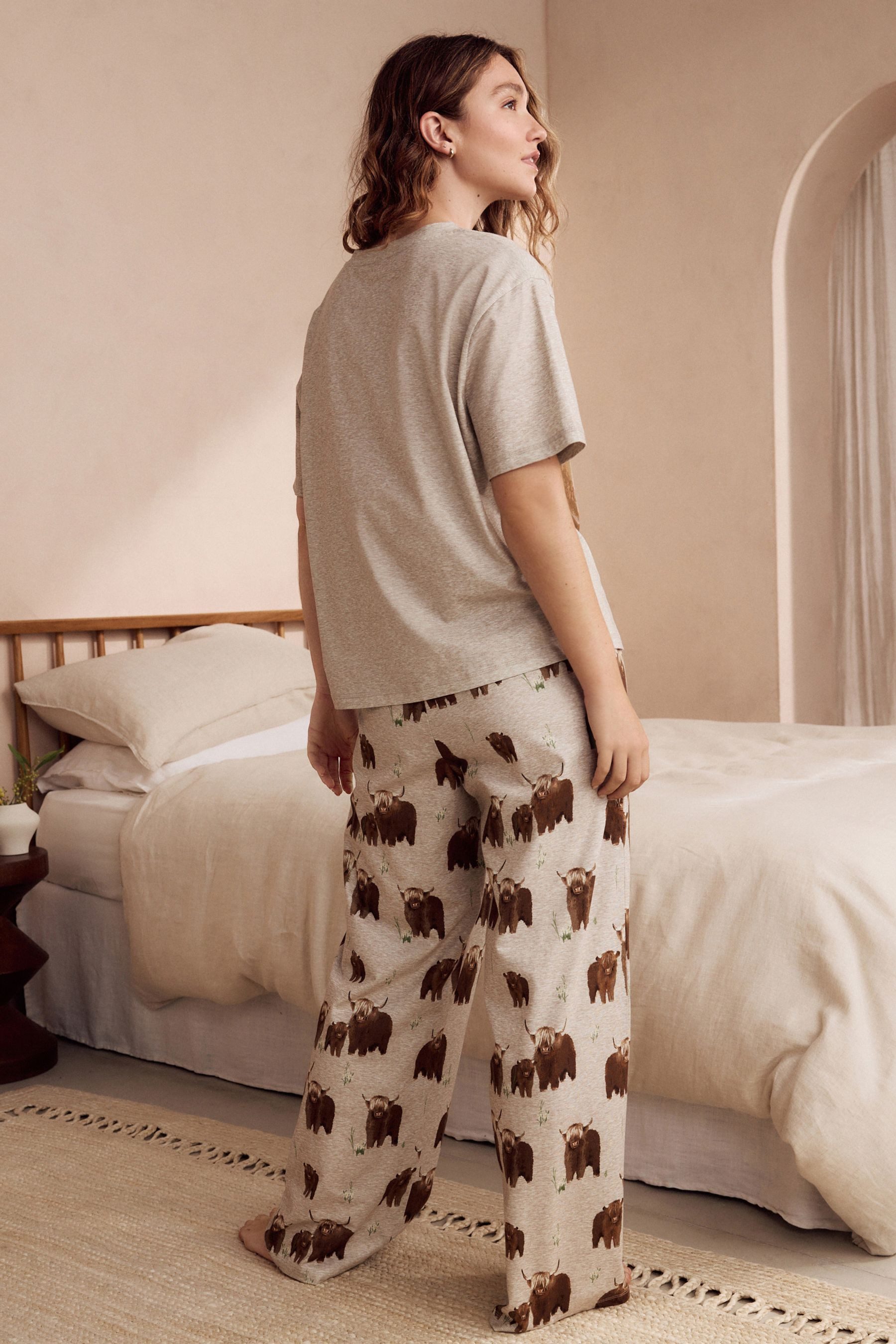 Next Pyjama Kurzarm-Schlafanzug aus 100 % Baumwolle (2 tlg) günstig online kaufen