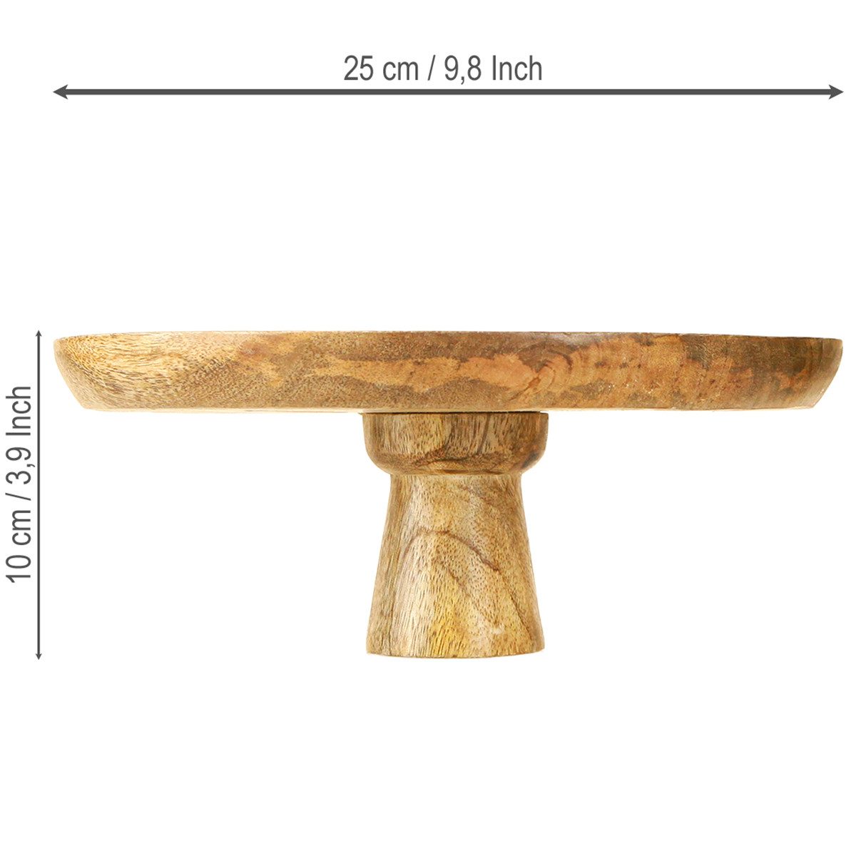 Florists Products Dekokorb Dekoteller Holz Tortenständer Natur Ø25cm Unikat Vintage