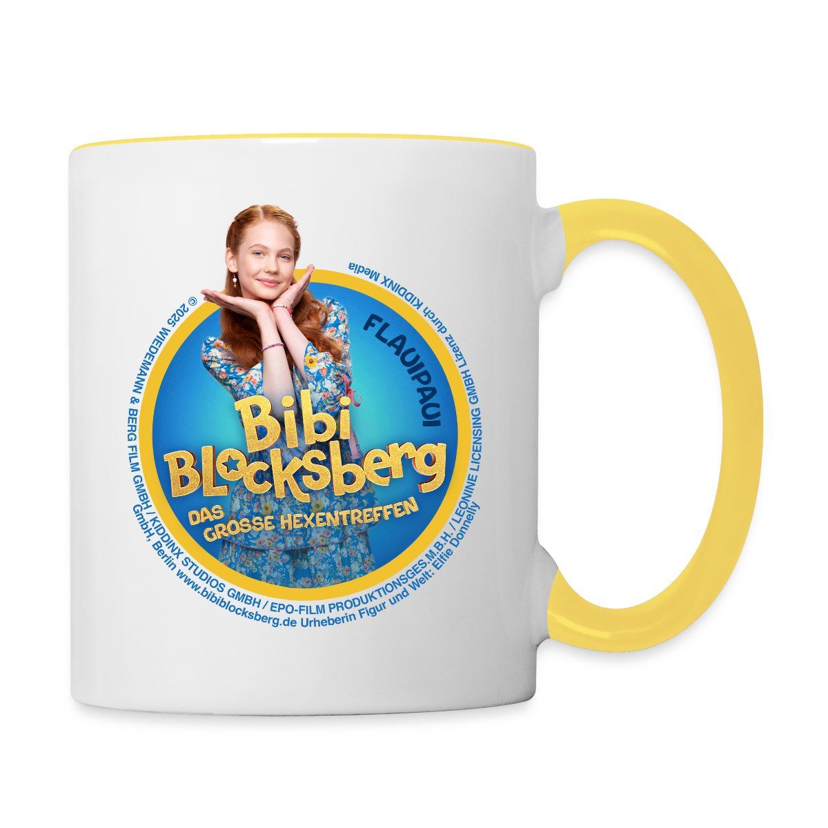 Spreadshirt Tasse Bibi Blocksberg Film Große Hexentreffen Flauipaui Tasse Zweifarbig, Keramik