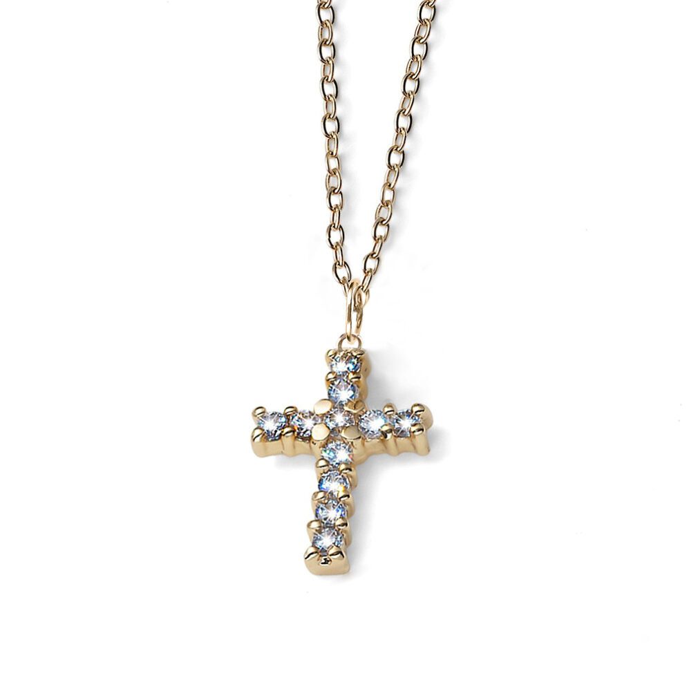 Oliver Weber Kette mit Einhänger Timeless gilded necklace with a cross People 12271G