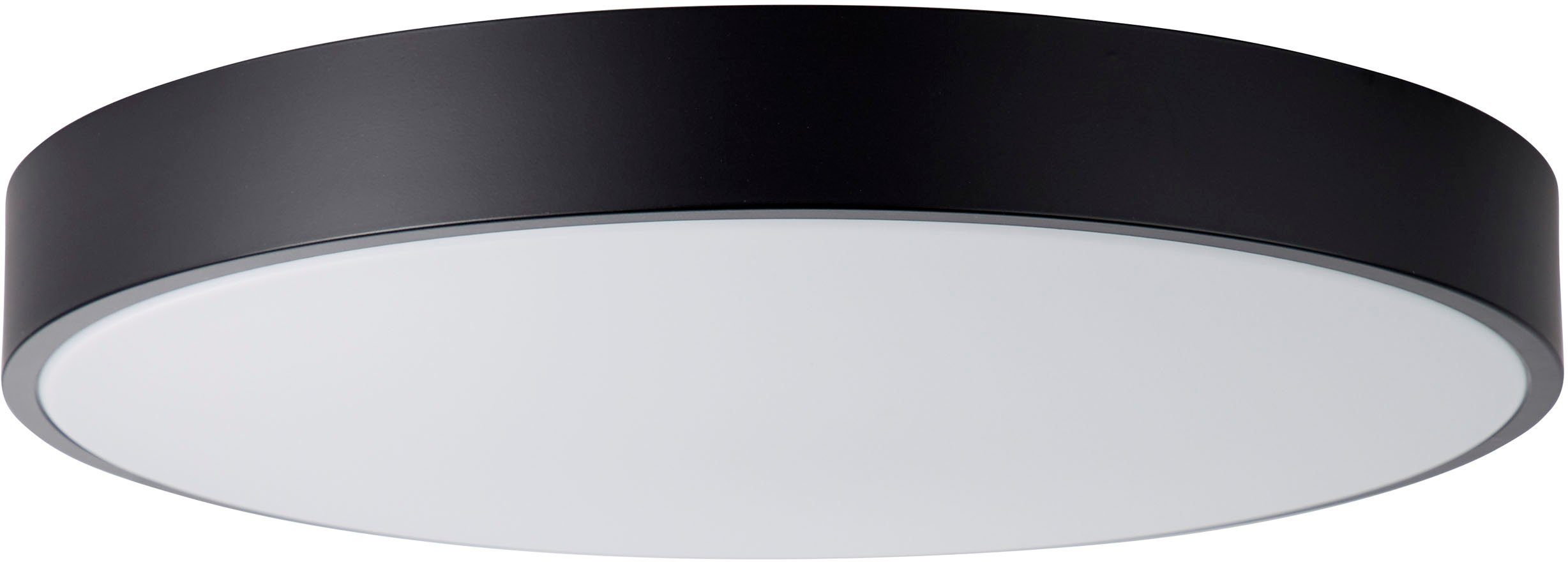 BreLight LED Wandleuchte Slimline, CCT - über Fernbedienung, Dimmfunktion, Nachtlichtfunktion, Timerfunktion, LED fest integriert, warmweiß - kaltweiß, D 50 cm, 3800 lm, 3000-6500 K, CCT, dimmbar, Metall, schwarz/weiß
