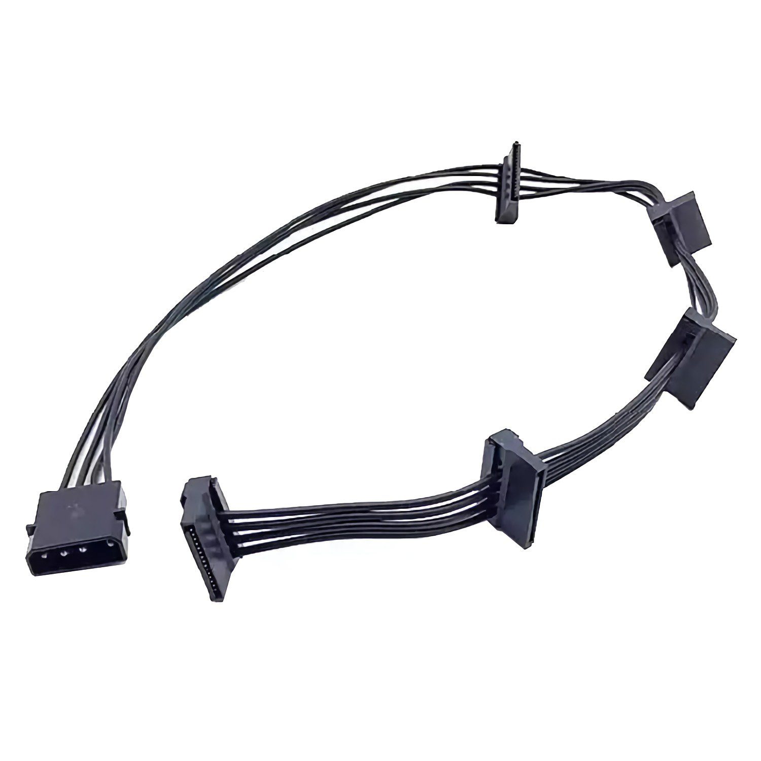 P37C Festplatte Strom Kabel Adapter IDE Molex 4Pin zu 5x SATA PC 60cm Computer-Kabel