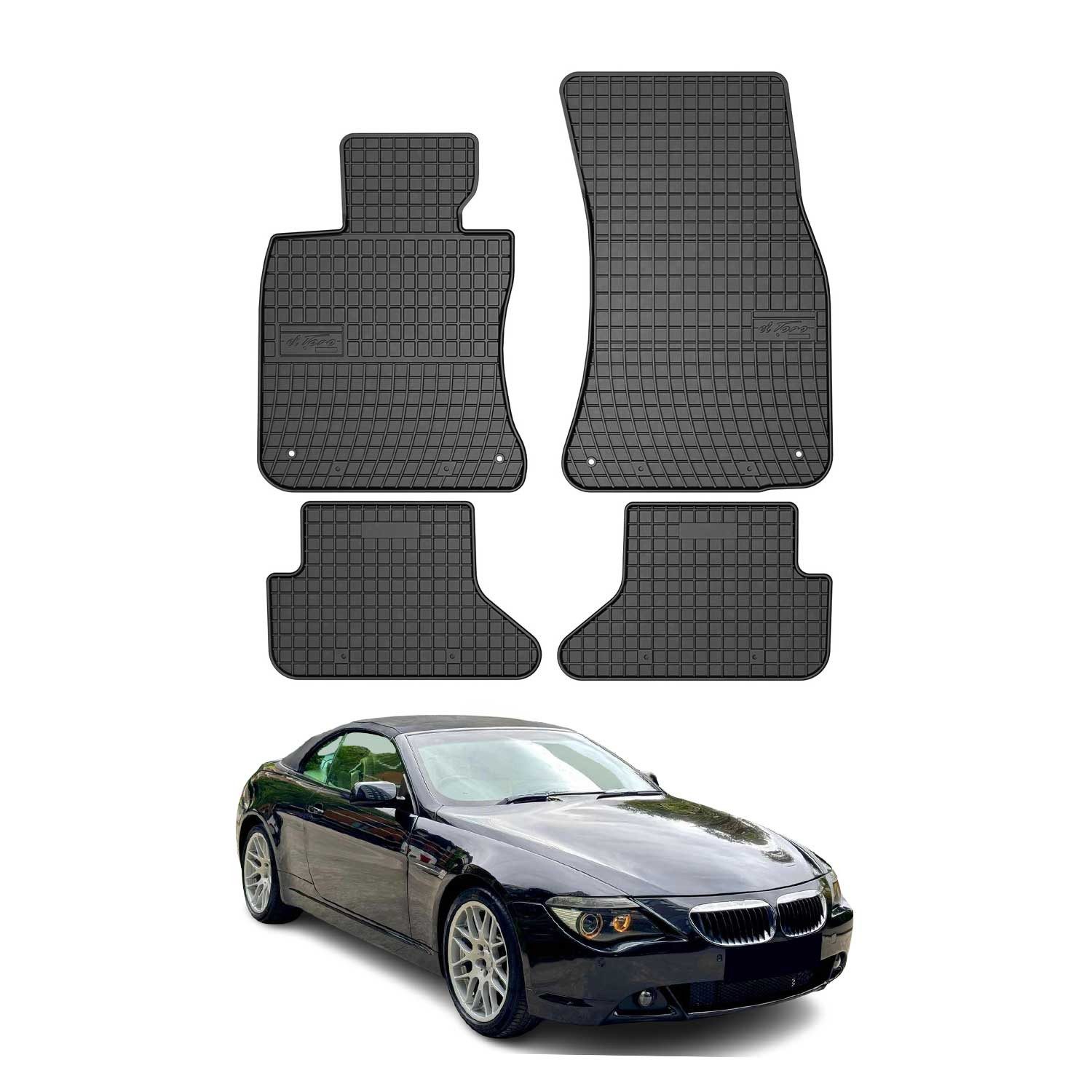 Auto-Fußmatten für BMW 6er E64 Cabriolet 2004-2010 Schwarz 4 tlg