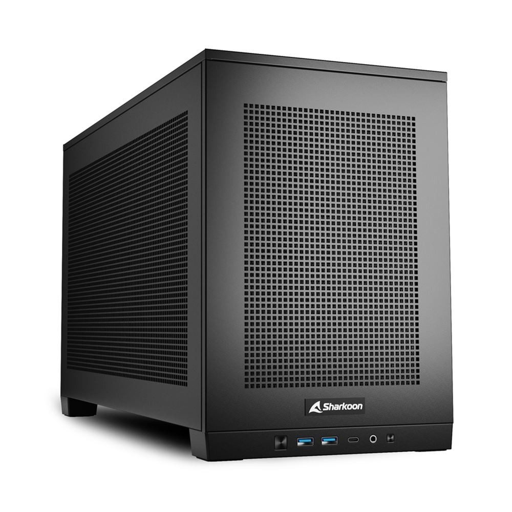 Sharkoon PC-Gehäuse Rebel Mini ITX PC Gehäuse Gaming Computer Tower C20, Gaming Gehäuse Computergehäuse Micro PC Computer Gaming Tower