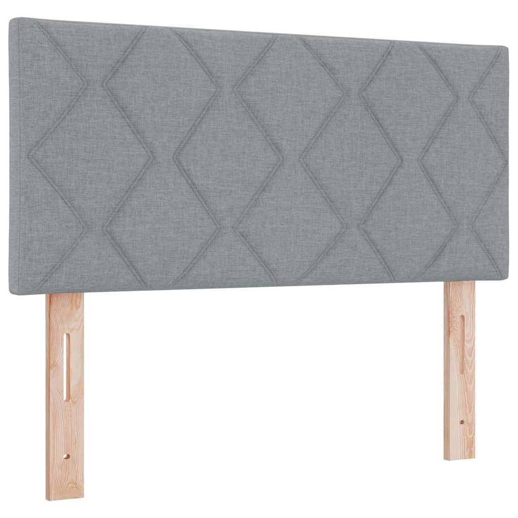 vidaXL Bett Kopfteil Hellgrau 90 cm Stoff (1-tlg)