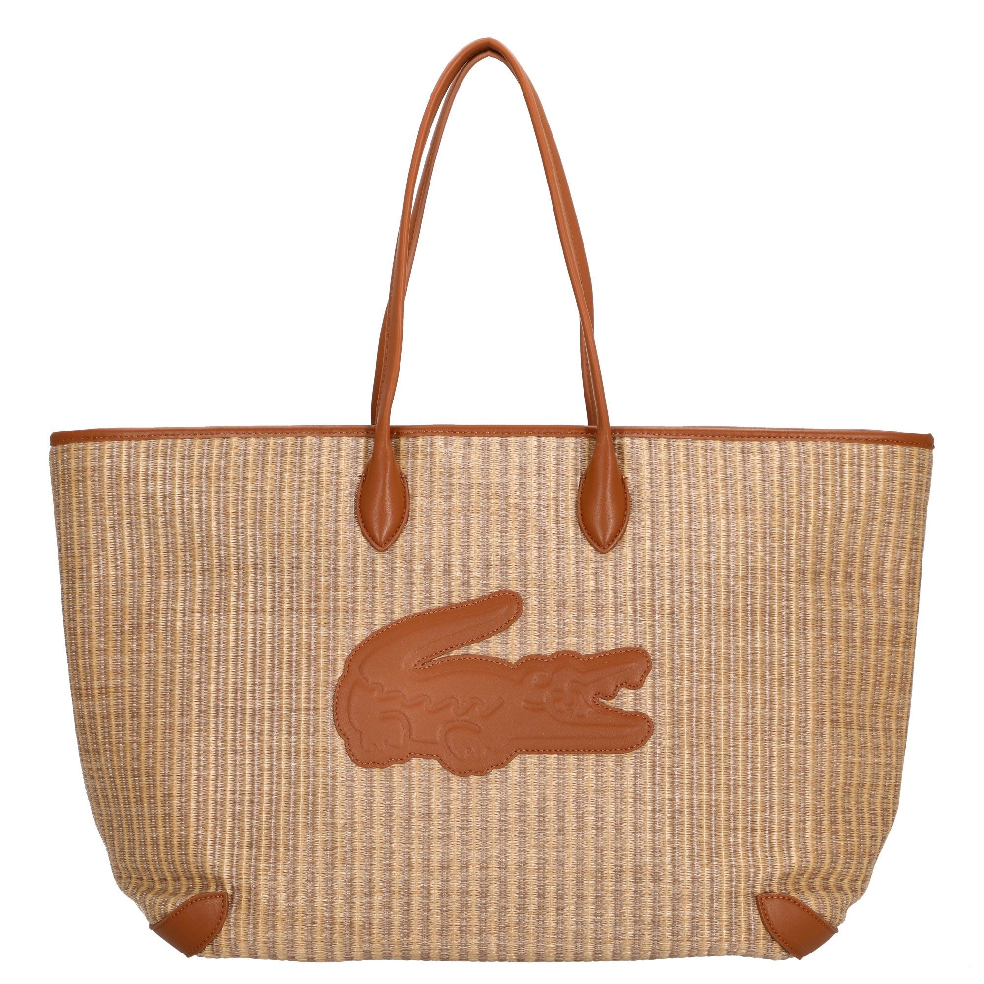 Lacoste Shopper Shopping Bag - Shopper 15" 42 cm (natural tan)
