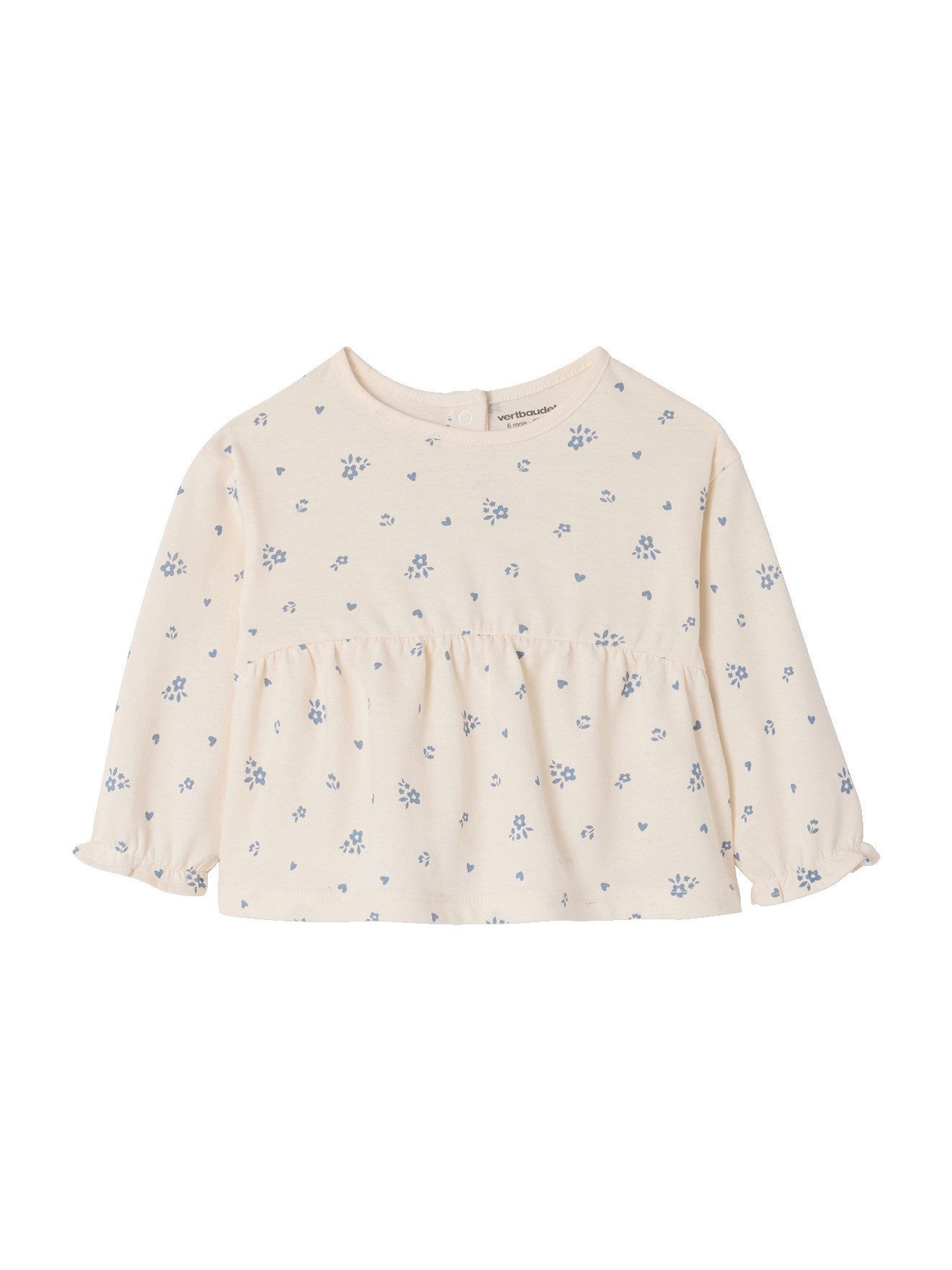 Langarmshirt Baby Blusenshirts mit Kräuselfalten BASIC
