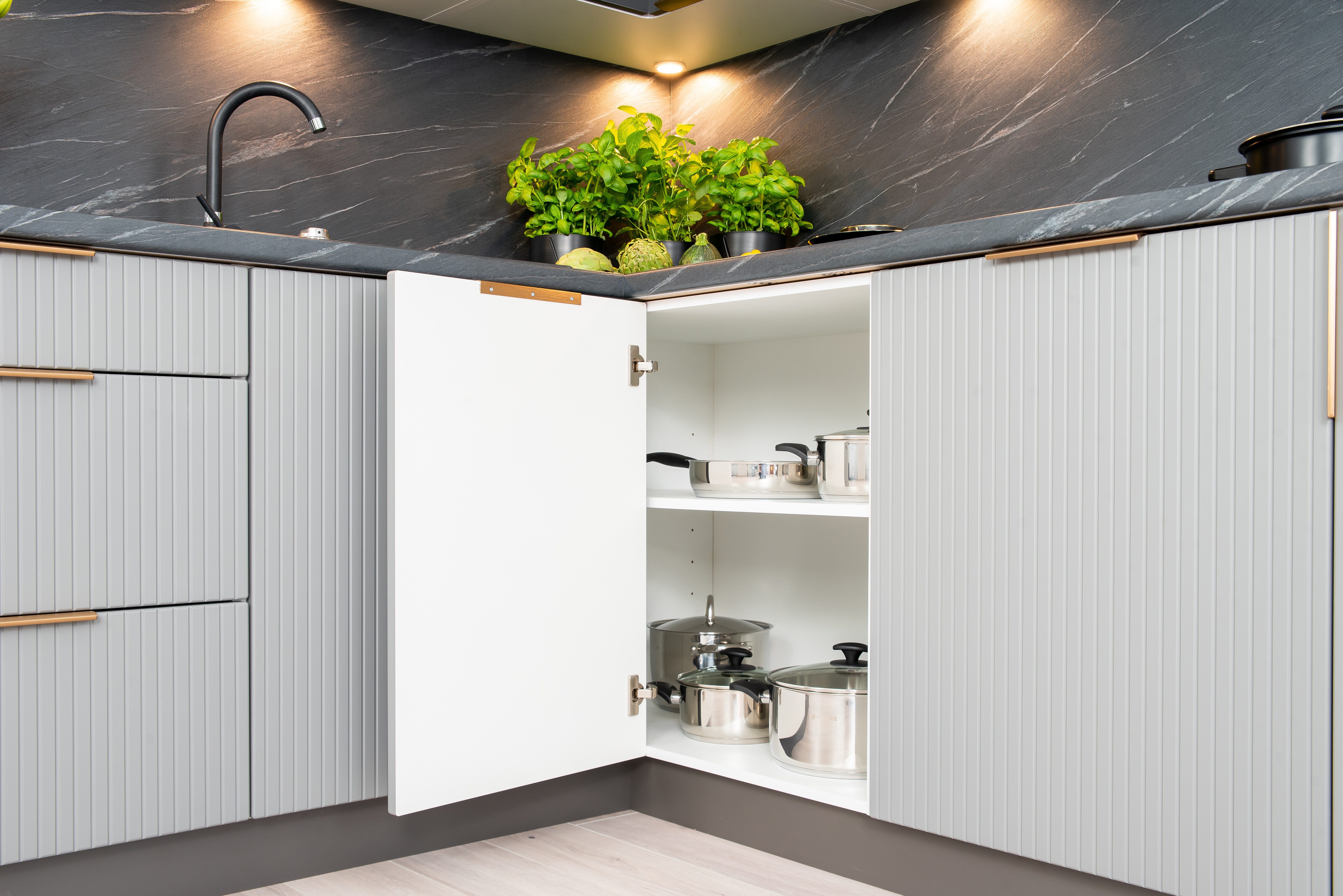 ROYAL24_MARKT Winkelküche KS10-G370 - MAX & KATE – Modern & funktional, (Komplett Set), Premium - Modern - Exzellent