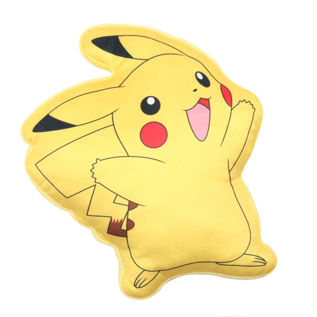 MTOnlinehandel Dekokissen Pokemon Geschenk, Pikachu Kissen 40x40cm, Kuscheltier, ideal für Sofa oder Leseecke, passend zur Bettwäsche