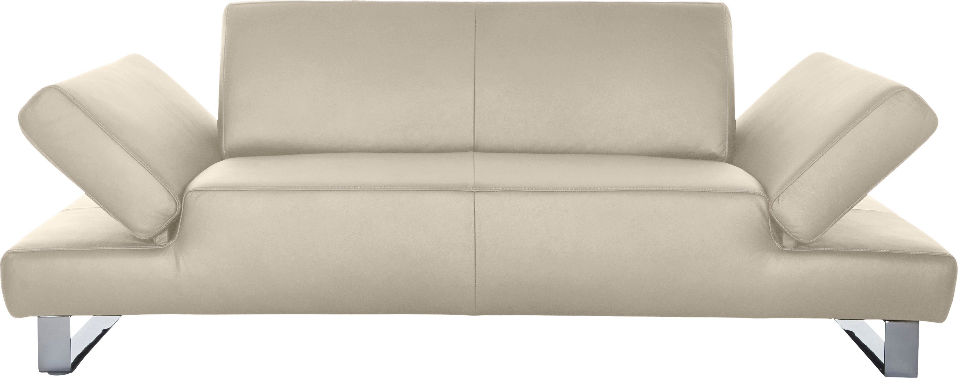 W.SCHILLIG 2-Sitzer taboo Designsofa mit hohem Sitzkomfort, mit Übertiefe, inklusive Armlehnenverstellung, mit Kontrastnaht