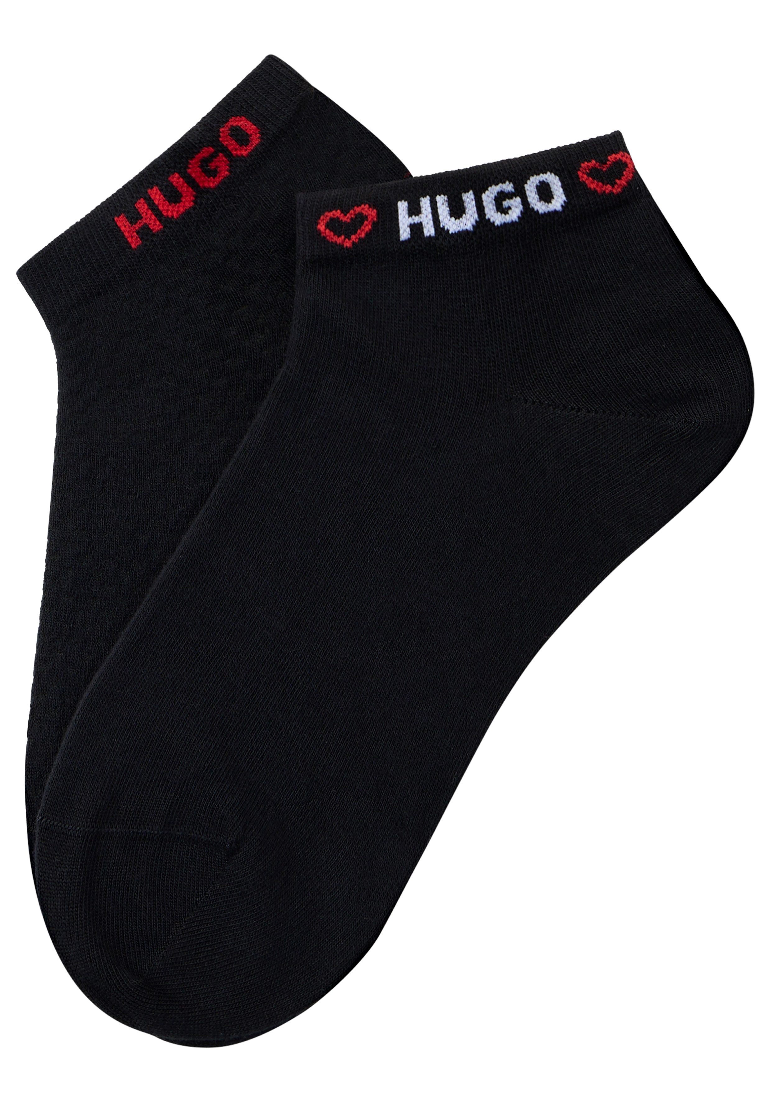 HUGO Kurzsocken Logos am Rand