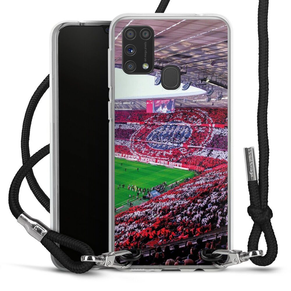 DeinDesign Handyhülle FCB Stadion FC Bayern München FCB Stadion Tribüne, Samsung Galaxy M31 Handykette Hülle mit Band Case zum Umhängen