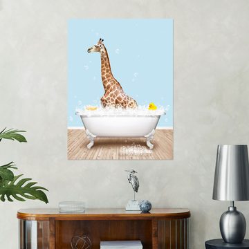 Posterlounge Wandfolie Pineapple Licensing, Süße Giraffe in der Badewanne, Kinderzimmer Kindermotive