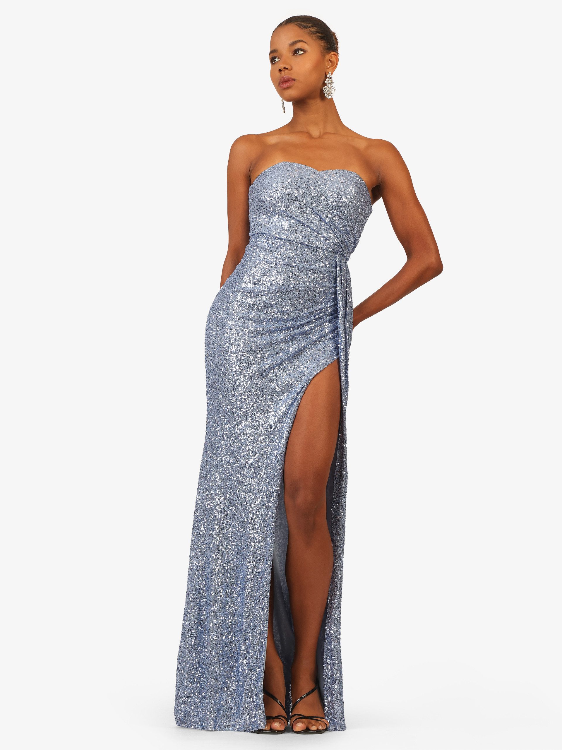 Kraimod Abendkleid mit Schnürung und Beinschlitz günstig online kaufen