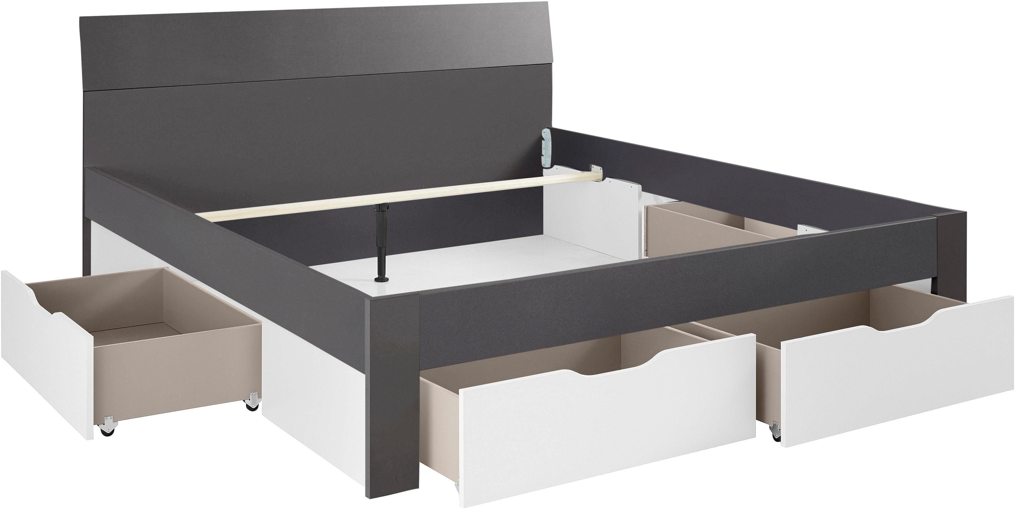 rauch Bett Einzelbett Doppelbett Stauraum FLEXX Breiten 90/140/180 cm, Einzelbett Doppelbett Stauraum FLEXX Breiten 90/140/180 cm – Bild 3 von 5