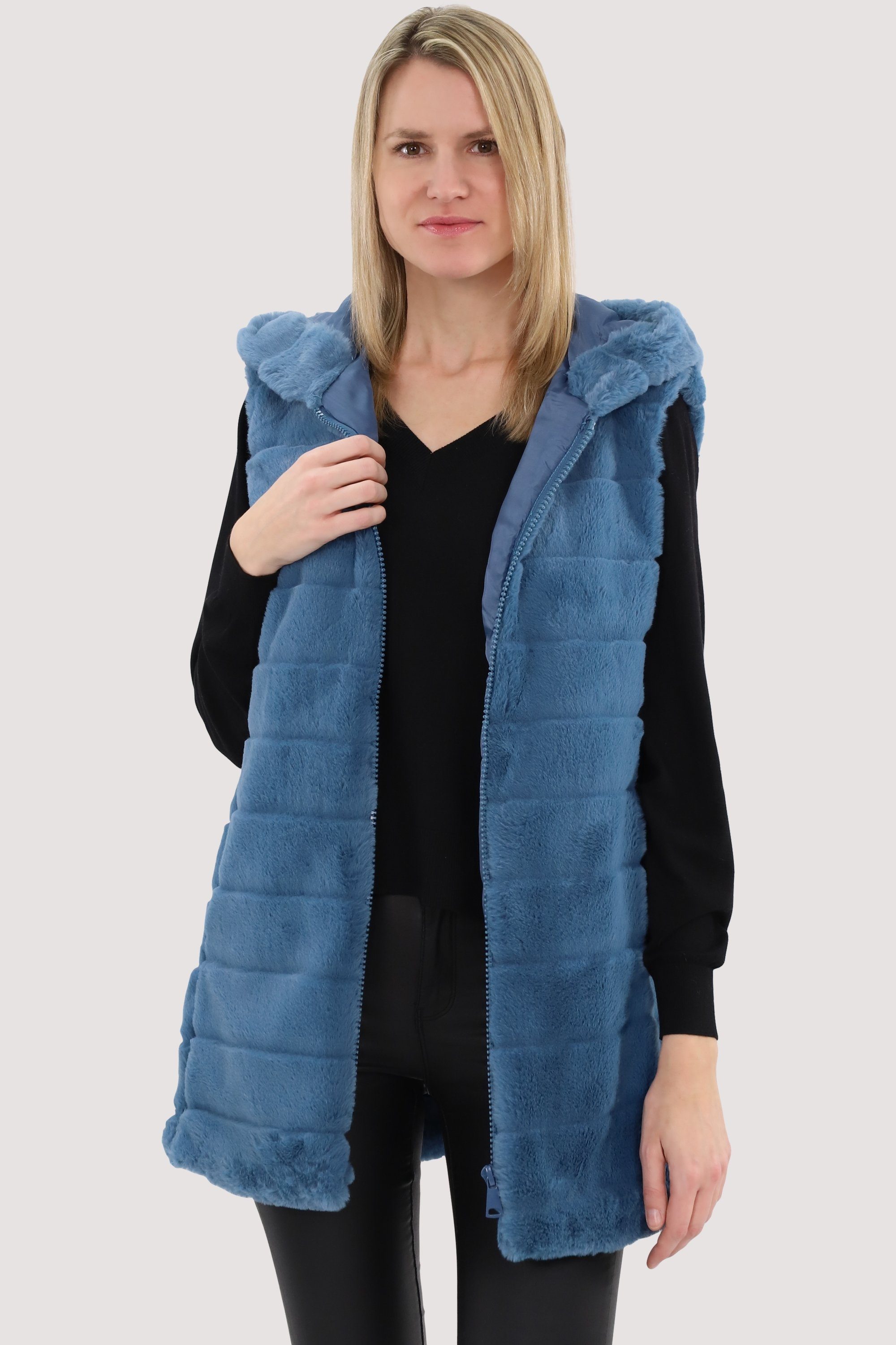 malito more than fashion Longweste CR-1958 mit Kapuze günstig online kaufen