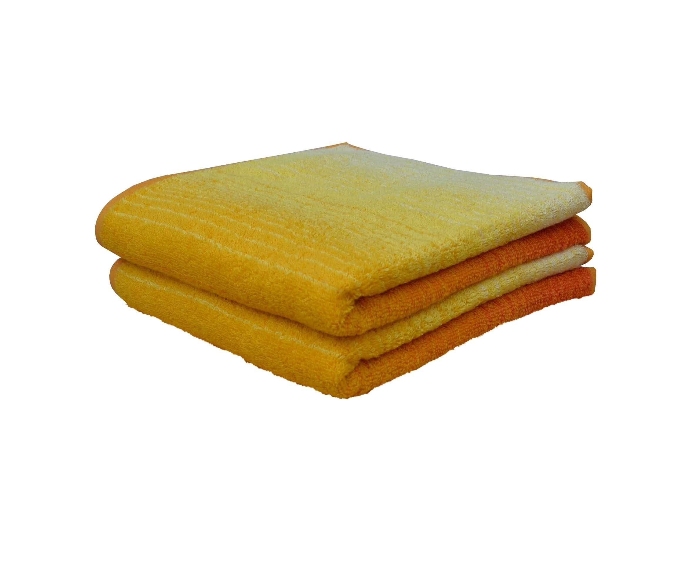 Dyckhoff Handtücher Colori, Walkfrottee (2-St), mit Farbverlauf gelb