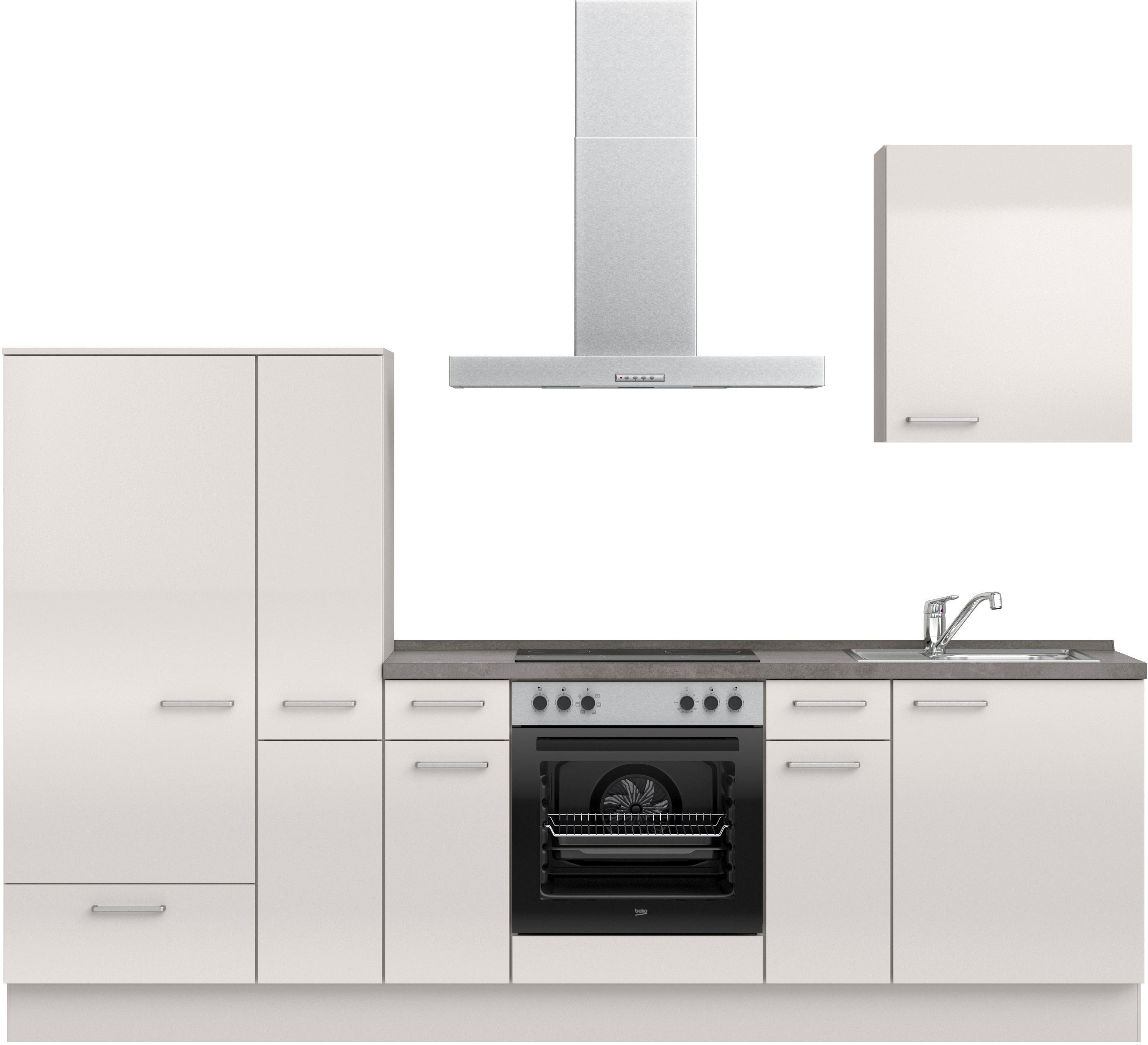 nobilia® Küchenzeile "Flash I", vormontiert, Ausrichtung wählbar, Breite 270 cm, wahlw. mit E-Geräten