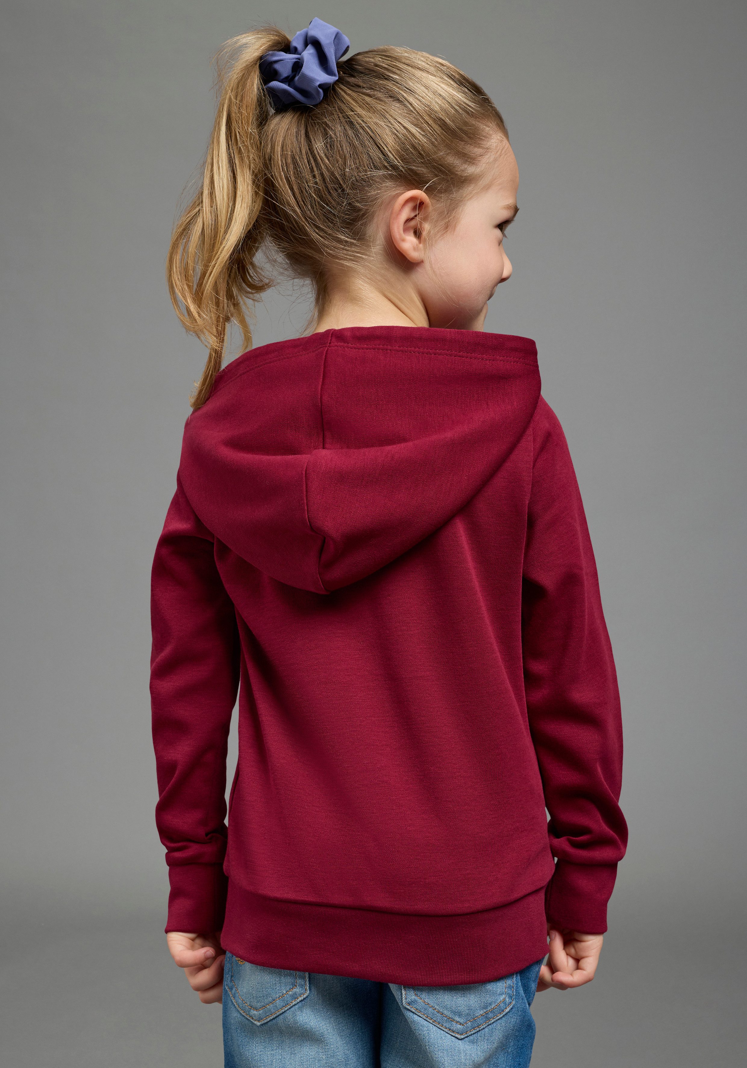 KIDSWORLD Langarmshirt EINHORN Regenbogen Langarm, Basic-Passform, bedruckt, aus Baumwolle