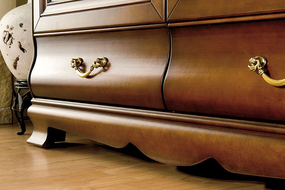 JVmoebel Kombikommode Landhaus-Beistellschrank Klassik aus Ahornholz in Braun (Kombikommode), Made in Europa