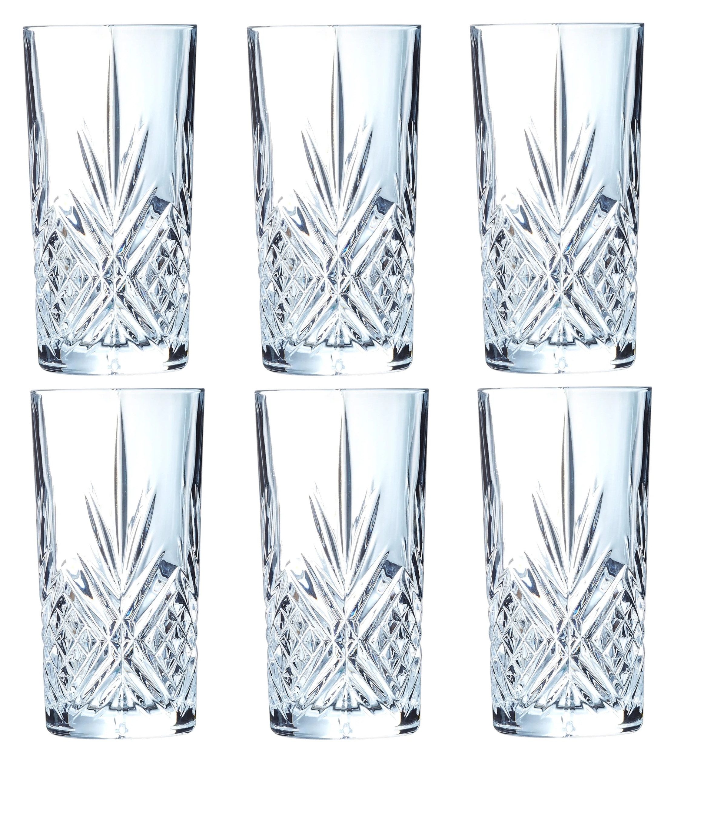 ARCOROC Longdrinkglas 6 x Cocktailglas Trinkglas Tumbler 380ml Broadway