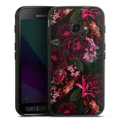 DeinDesign Handyhülle Rose Blumen Blume Dark Red and Pink Flowers, Samsung Galaxy Xcover 4 Silikon Hülle Bumper Case Handy Schutzhülle