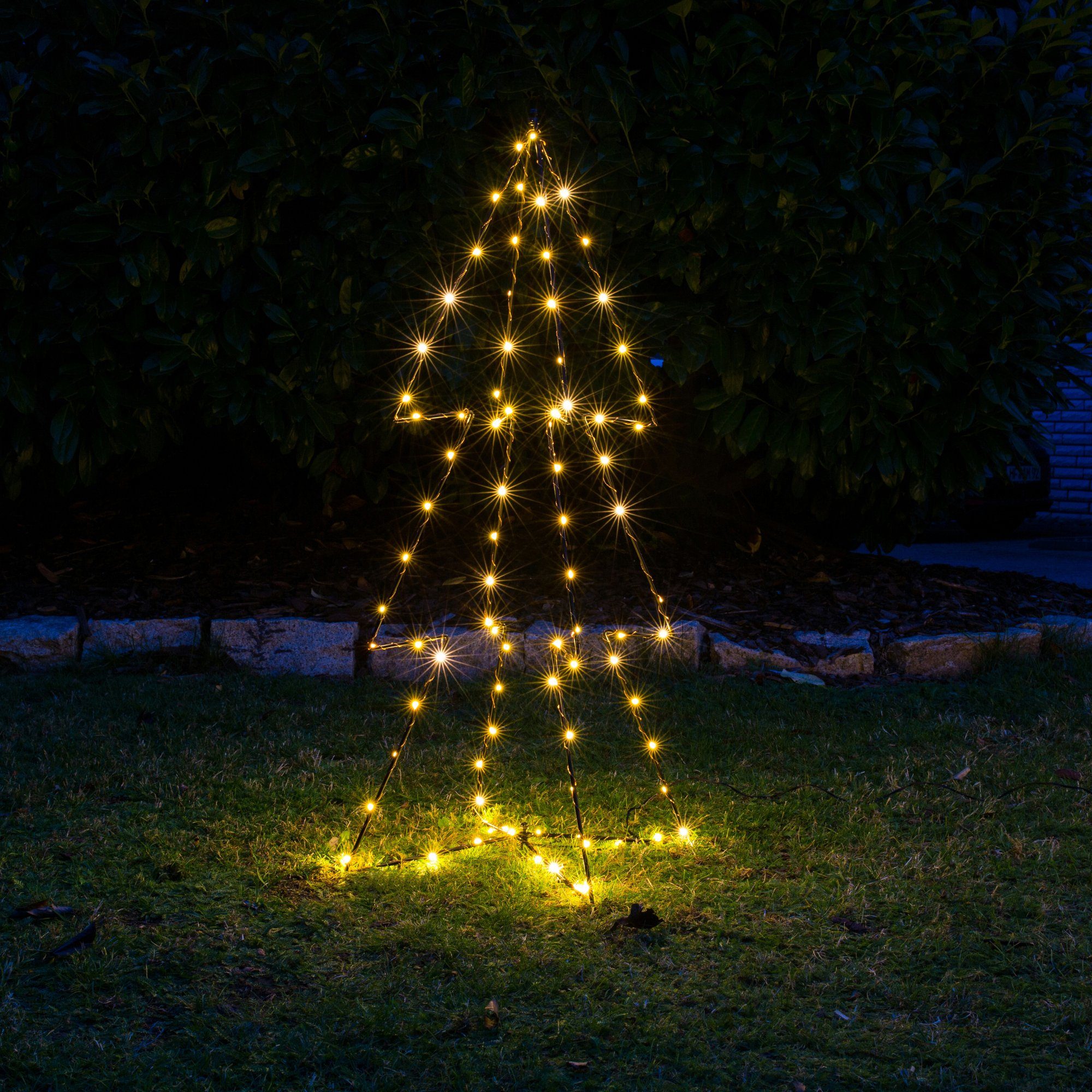 BURI LED Baum 3D LED-Weihnachtsbaum H90cm Lichterbaum Leuchttanne  Leuchtbaum Weihnac