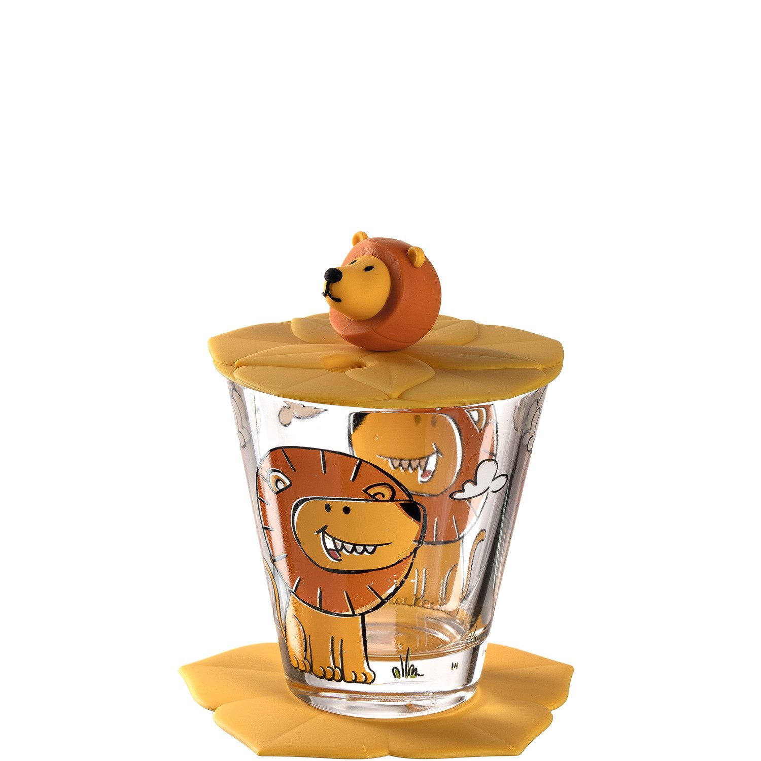 LEONARDO Glas Bambini, Materialmix, Kindermovtiv Löwe, 215 ml, Spülmaschinengeeignet