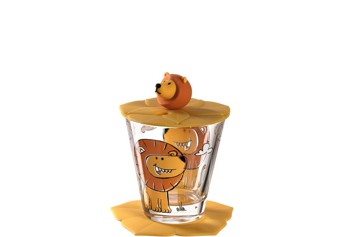 LEONARDO Glas Bambini, Materialmix, Kindermovtiv Löwe, 215 ml, Spülmaschinengeeignet