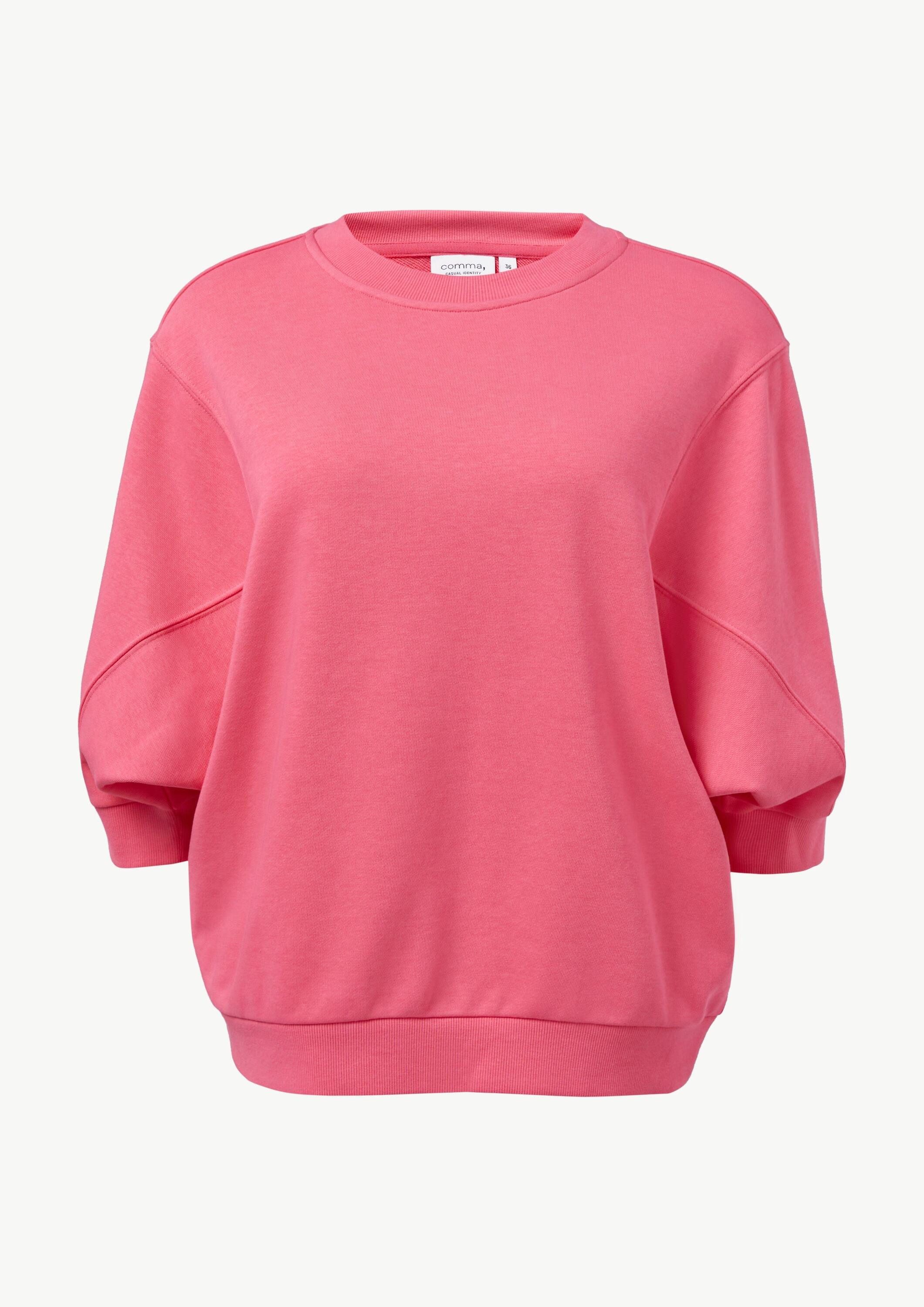 comma 3/4 Arm-Pullover Sweatshirt Sweatshirt mit 3/4-Ärmeln