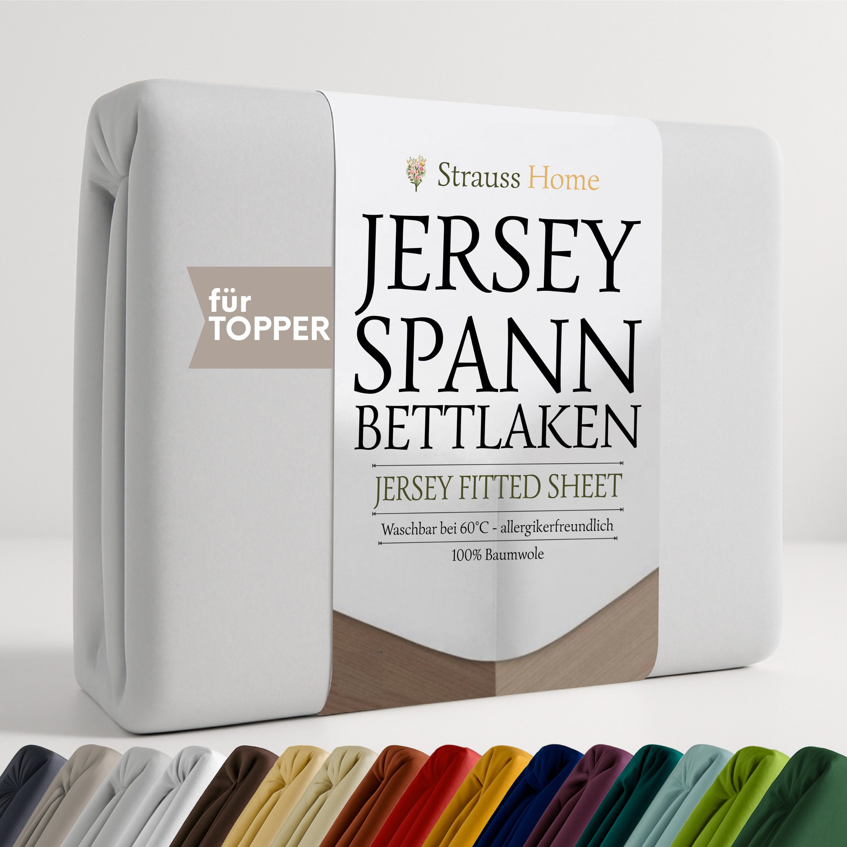 Strauss Home Spannbettlaken Premium Topper Spannbettlaken günstig online kaufen