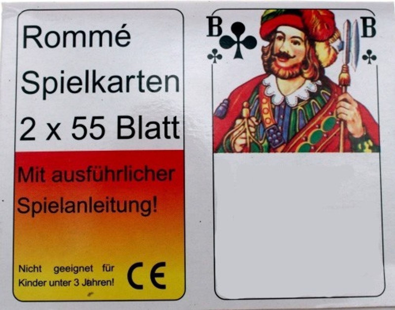 Gravidus Spiel 2x55 Romme Spielkarten Set
