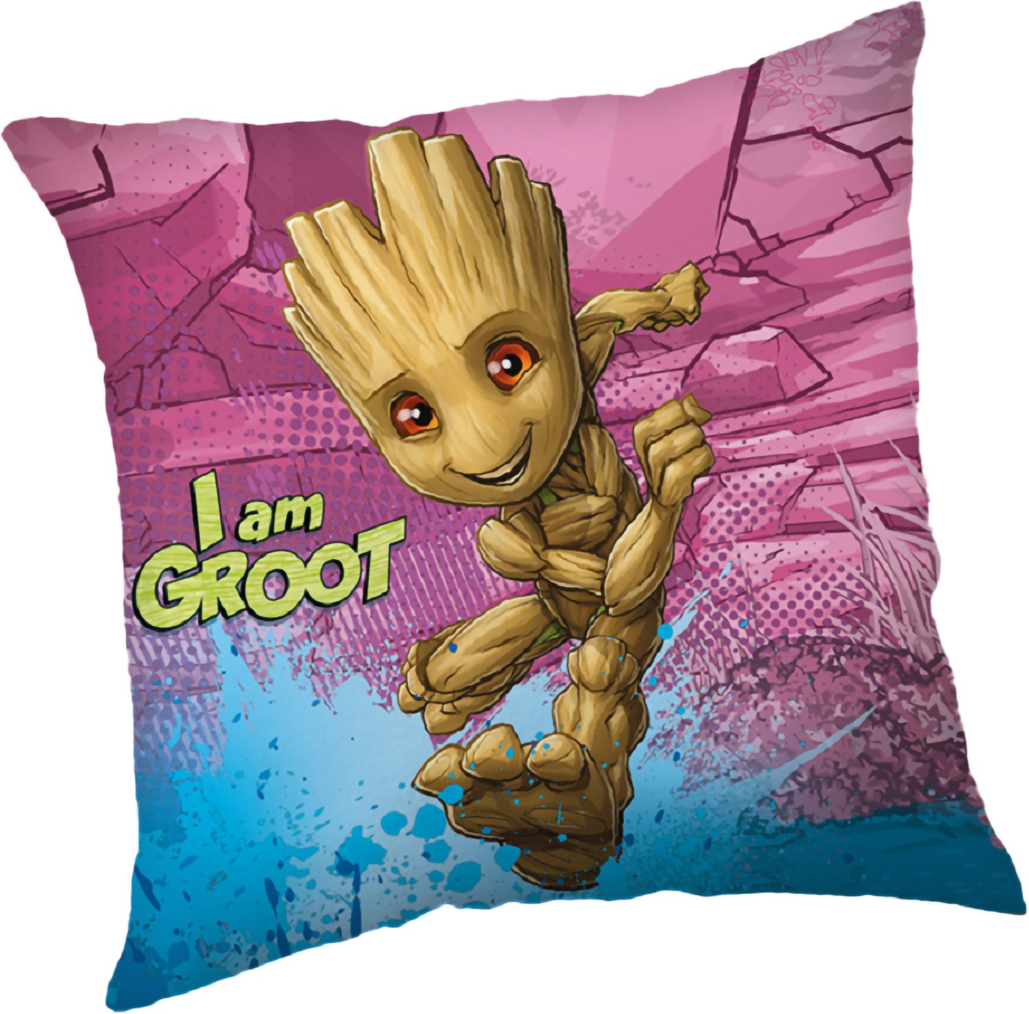 Jerry Fabrics Dekokissen Marvel Groot Kuschelkissen Dekokissen 40 x 40 cm