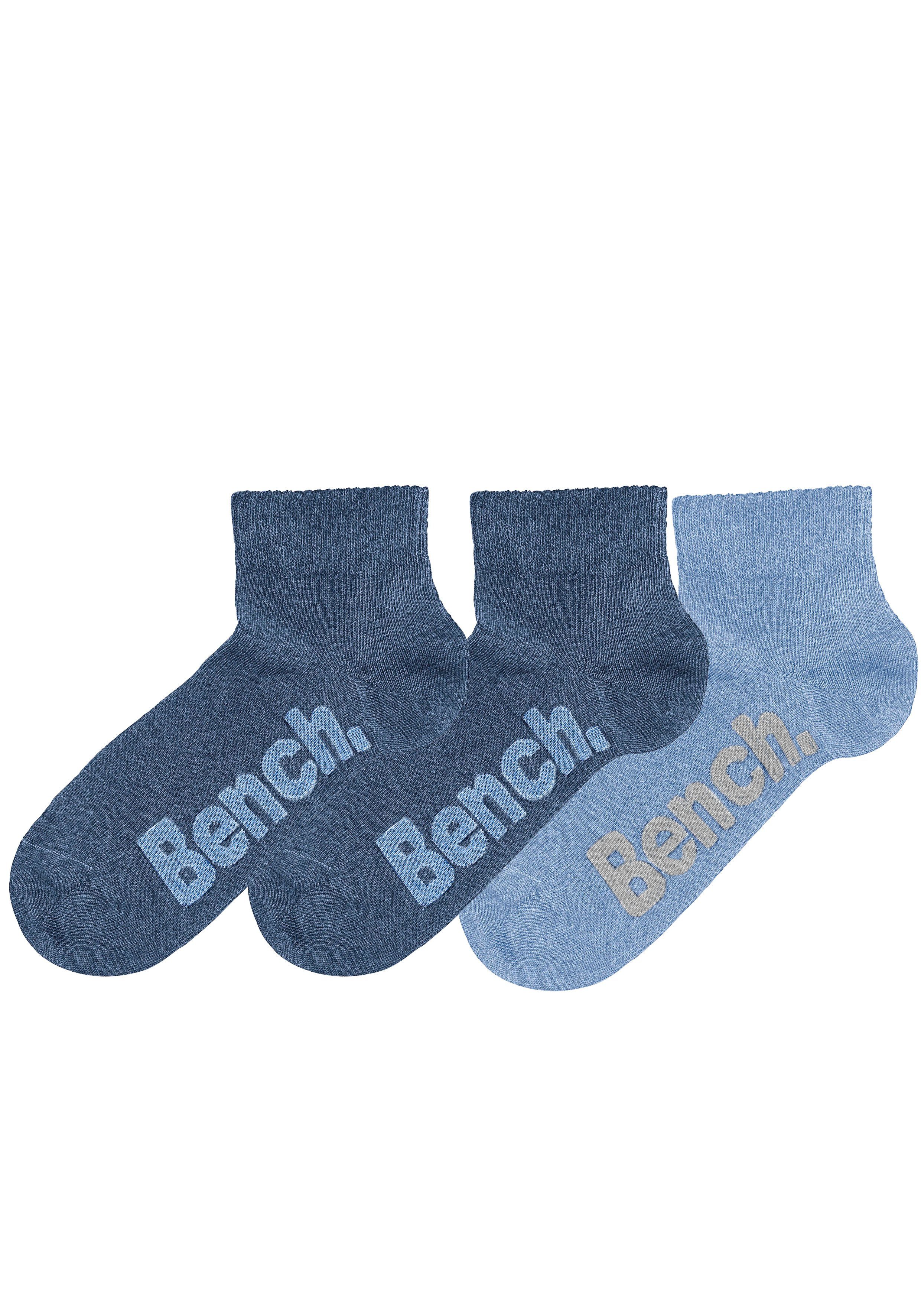Bench. Kurzsocken Damen Herren Socken Kurzschaft mit Komfortbund (Packung, 3-Paar, Quarter Socken Gr. 35-38 bis 43-46) mit bequemen Rippbündchen – Bild 4 von 5