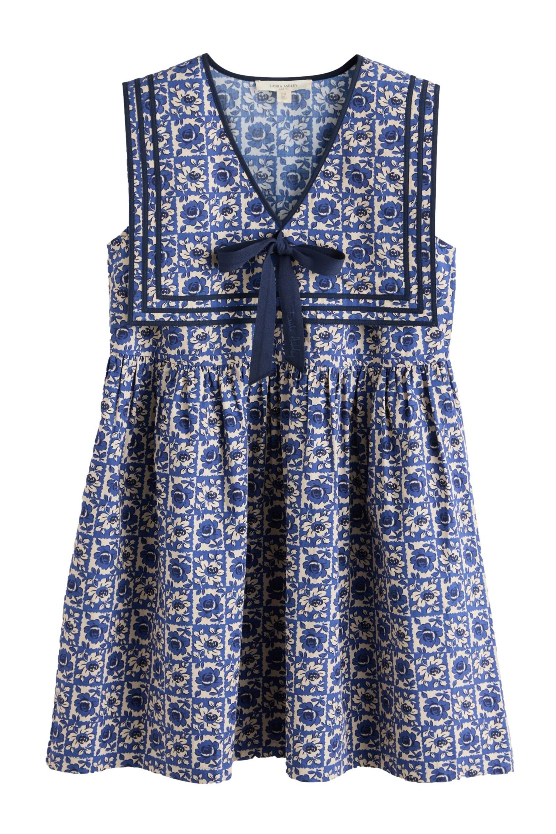 LAURA ASHLEY Minikleid Laura Ashley ärmelloses Beeton Minikleid (1-tlg)