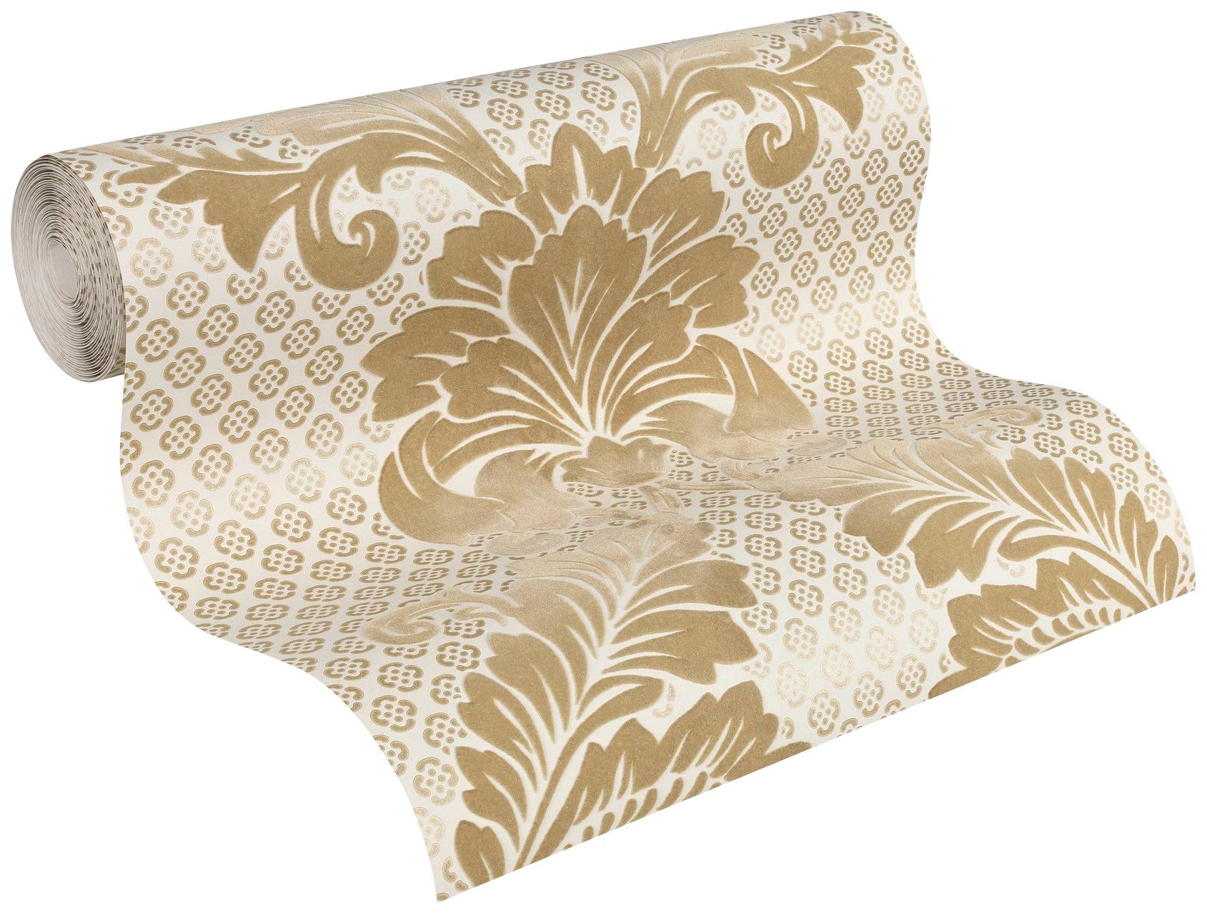 Architects Paper Vliestapete Luxury wallpaper, beflockt, Barock, gemustert, ornamental, Ornament Tapete Barock Tapeten Wohnzimmer Schlafzimmer Küche Flur Büro