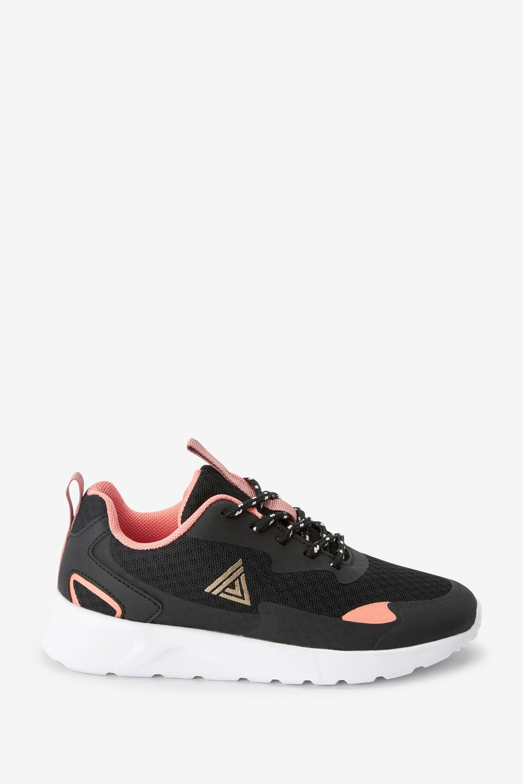 Next Schnürsneaker, weite Passform Sneaker (1-tlg) Black/Coral