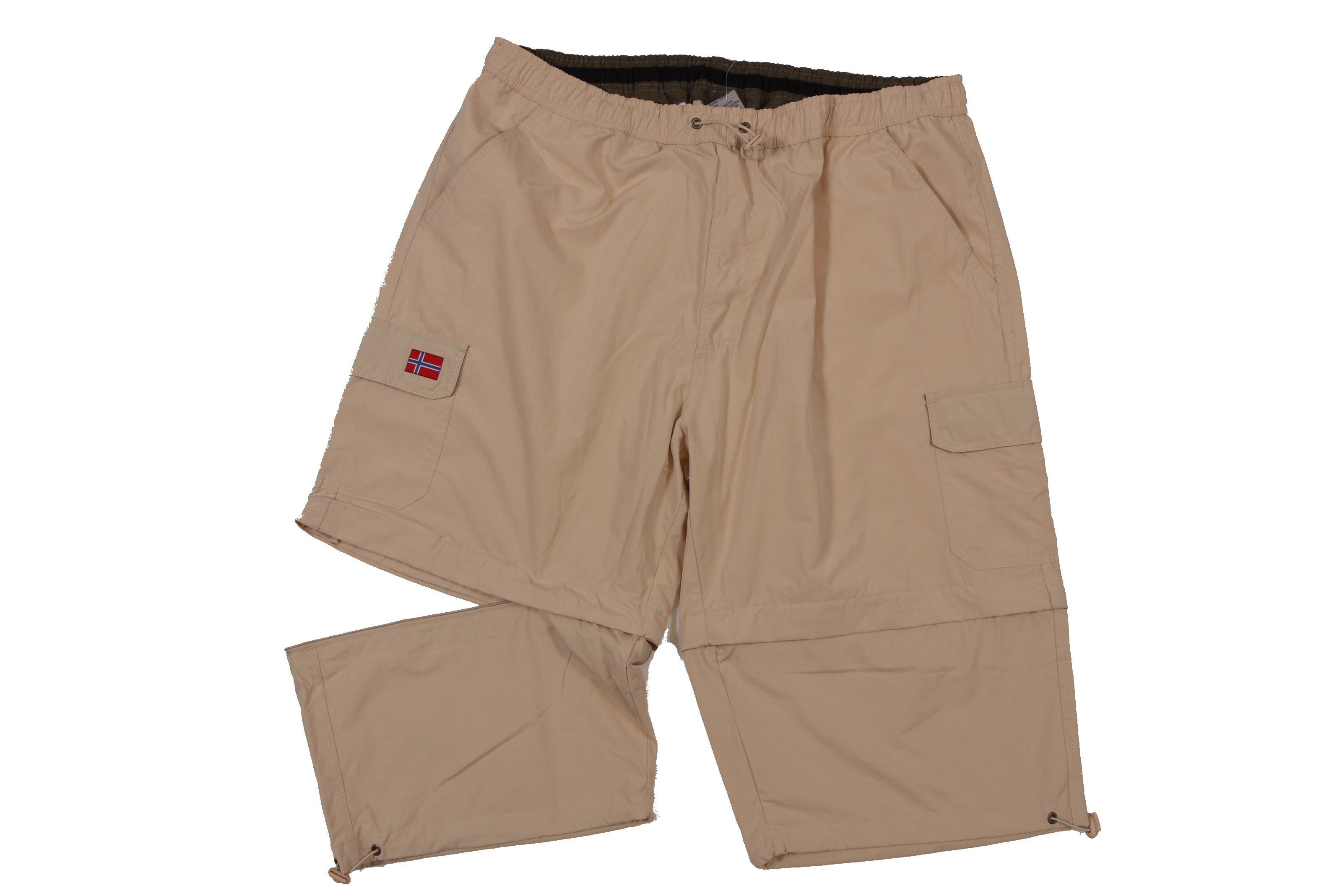 ABRAXAS in Zipp-Off-Bermuda sand Shorts
