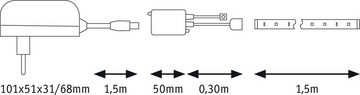 Paulmann LED-Streifen SimpLED 1,5m RGB 12W Weiß Metall Kst, 1-flammig